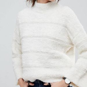 ASOS Sweater in Fluffy Stripe size 4